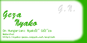 geza nyako business card